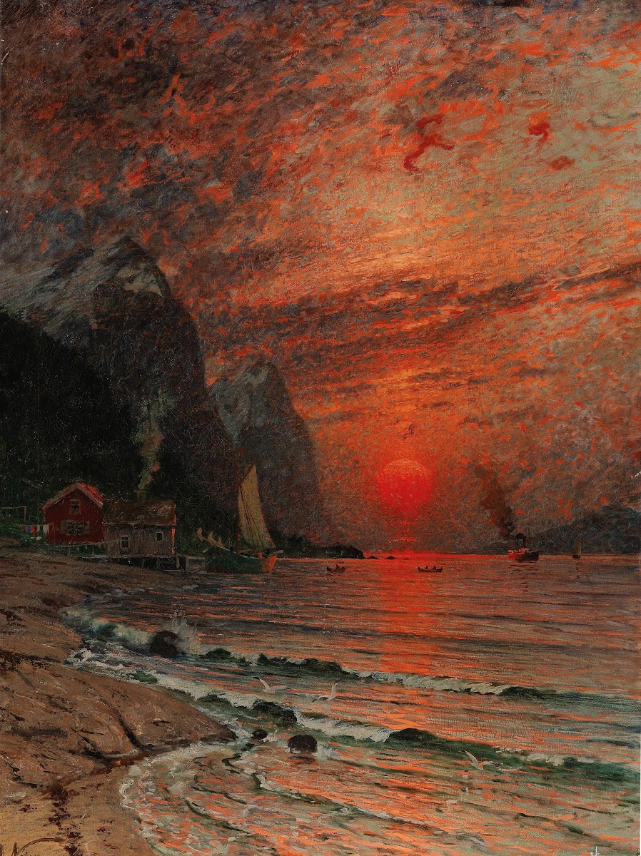 Sunset Over The Fjord