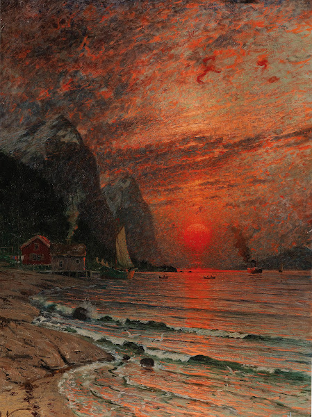 Sunset Over The Fjord