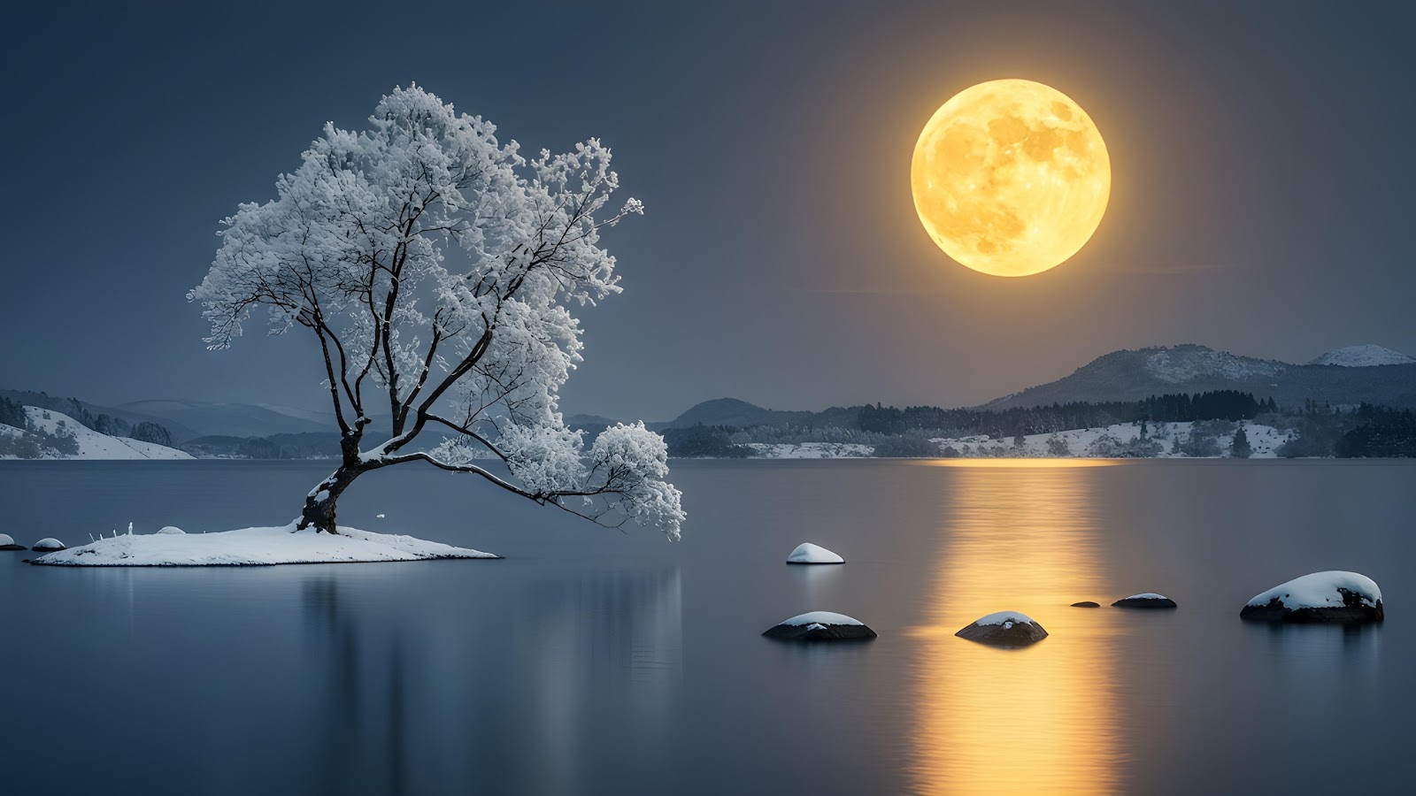 Nature Tree Moon Wallpaper