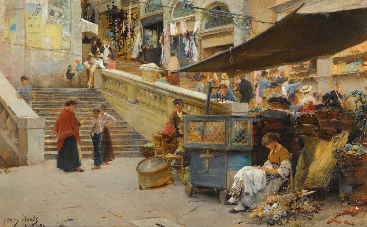 On The Steps Of The Rialto Venice 1879 1883