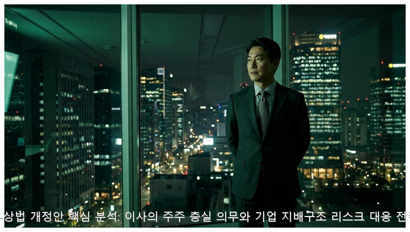 K-상법 개정안 핵심 분석: 이사의 주주 충실 의무와 기업 지배구조 리스크 대응 전략 핵심 안내 및 분석 인포그래픽 (2)