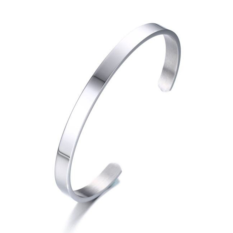 Armband aus Edelstahl, offen, glatte Oberfläche