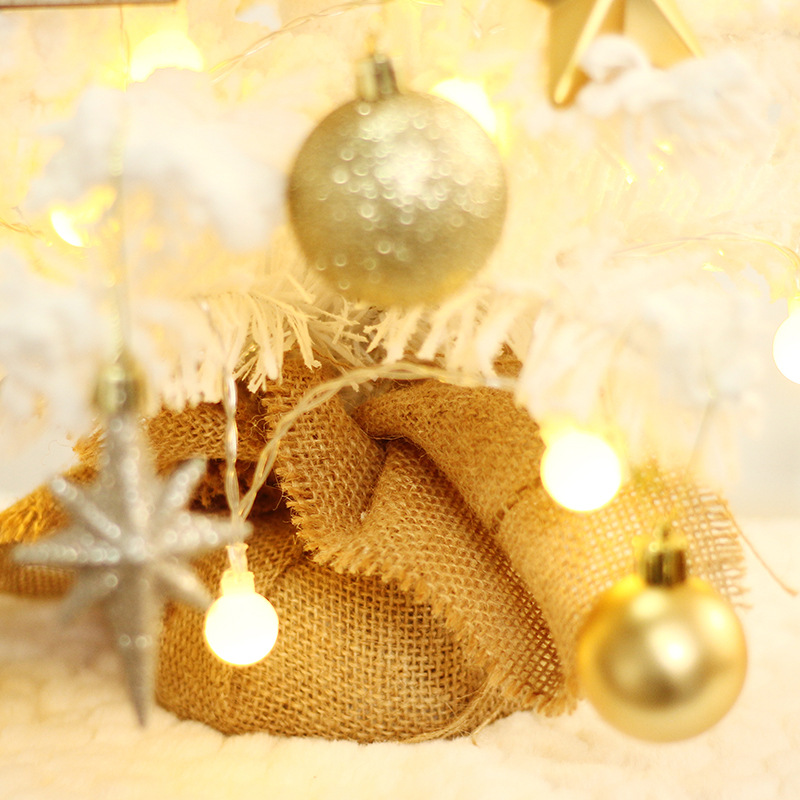 Mini Christmas tree with flocking and LED lighting
