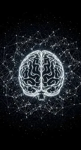 Digital Brain Glowing Neural Network Technology Concept