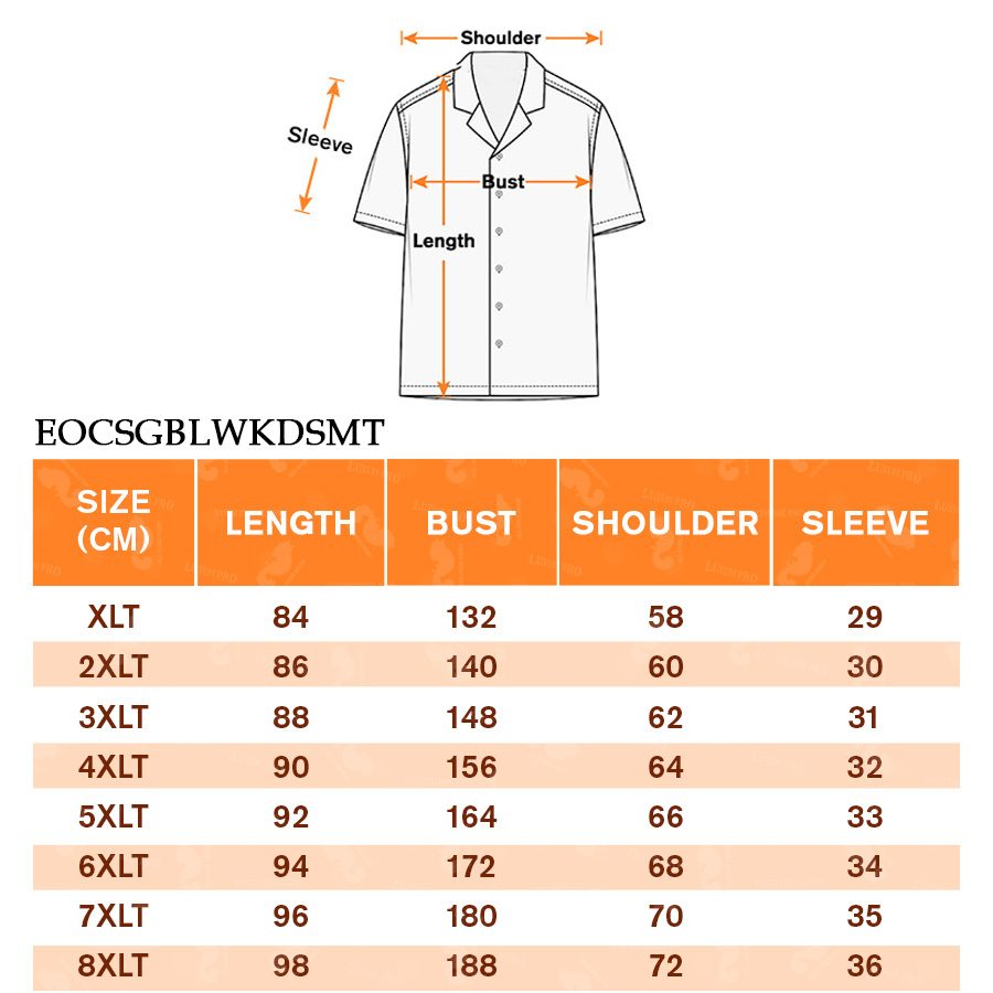 AOP EO Tall Cuban Collar Shirt, No Pockets, 4-Way Stretch