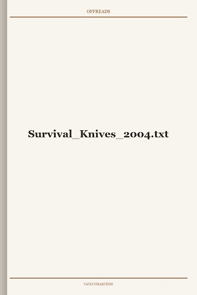 Survival Knives 2004