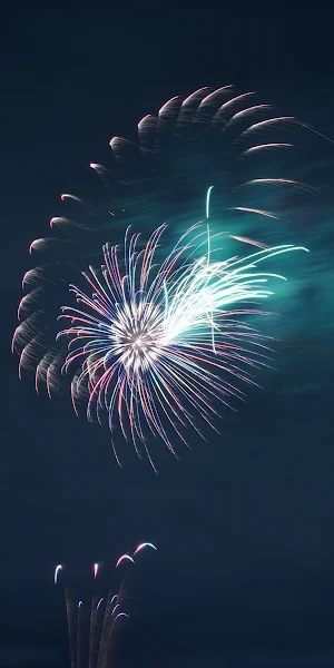 New Year Fireworks Night 4K iPhone Wallpaper Background