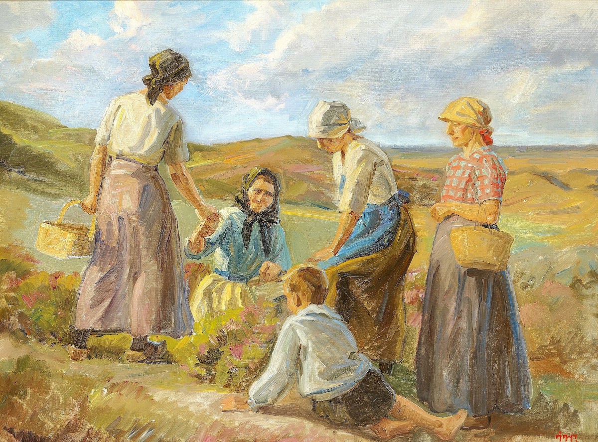 Kvinder i klitterne ved Skagen