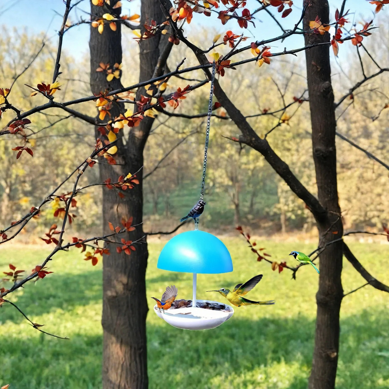 Weatherproof bird feeder with rain protection