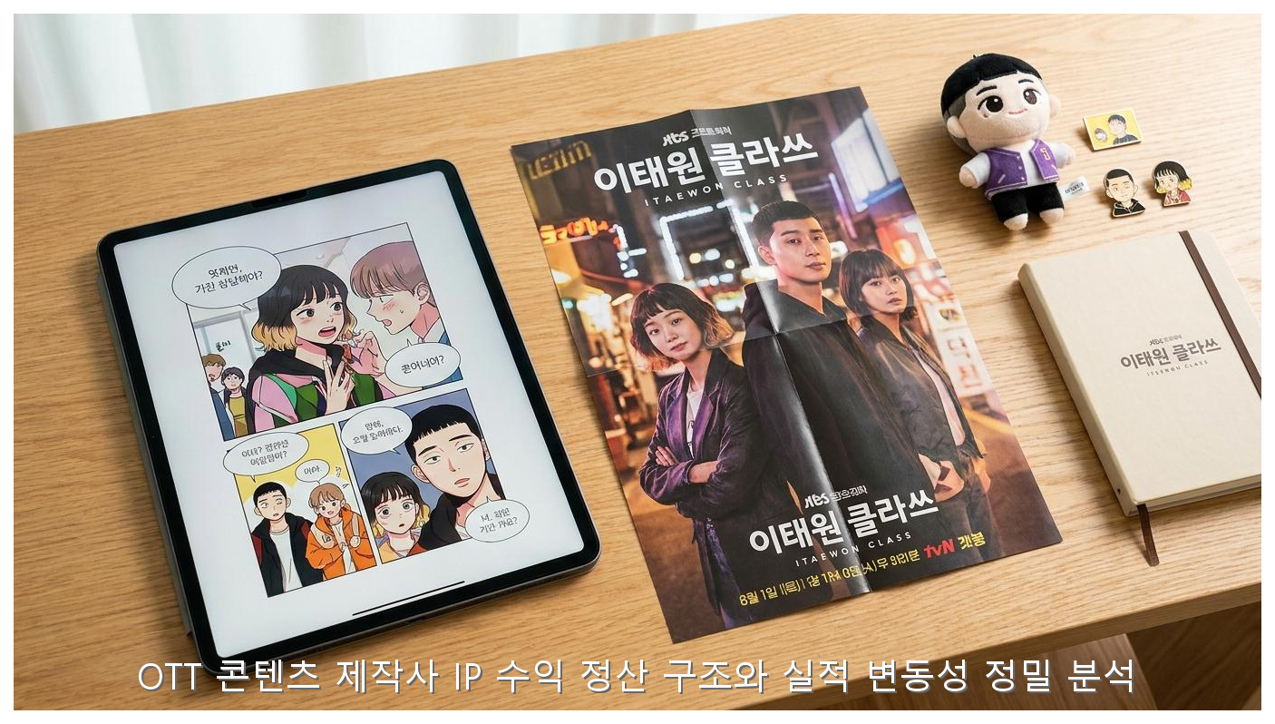 OTT 콘텐츠 제작사 IP 수익 정산 구조와 실적 변동성 정밀 분석 핵심 안내 및 분석 인포그래픽 (7)