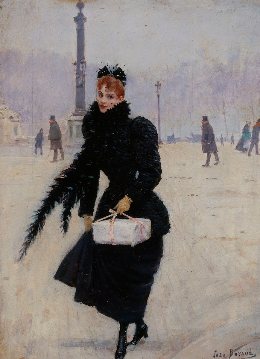 Parisienne sur la place de la Concorde 1885