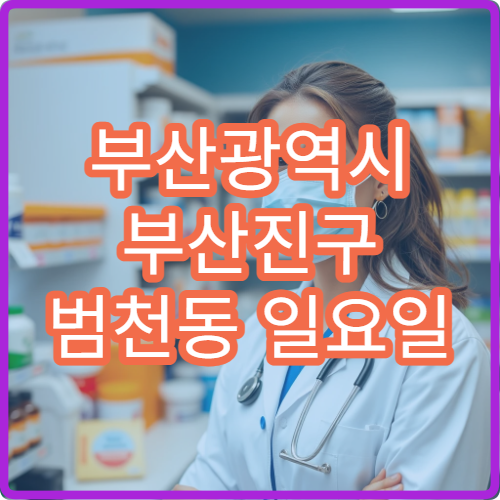 부산광역시 부산진구 범천동 일요일 당직 약국 정보