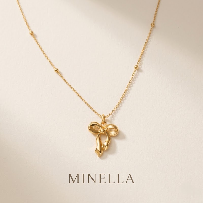 Hanging Bow Necklace view 1