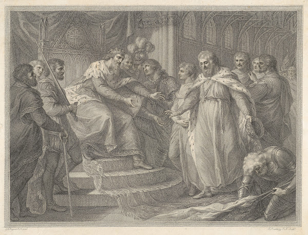 Edward Prince of Wales Presenting the Captive King John of France and His Sons t