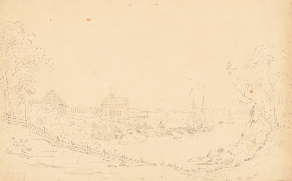 Scene in Connecticut perhaps the mouth of the Mill River 1809 1844