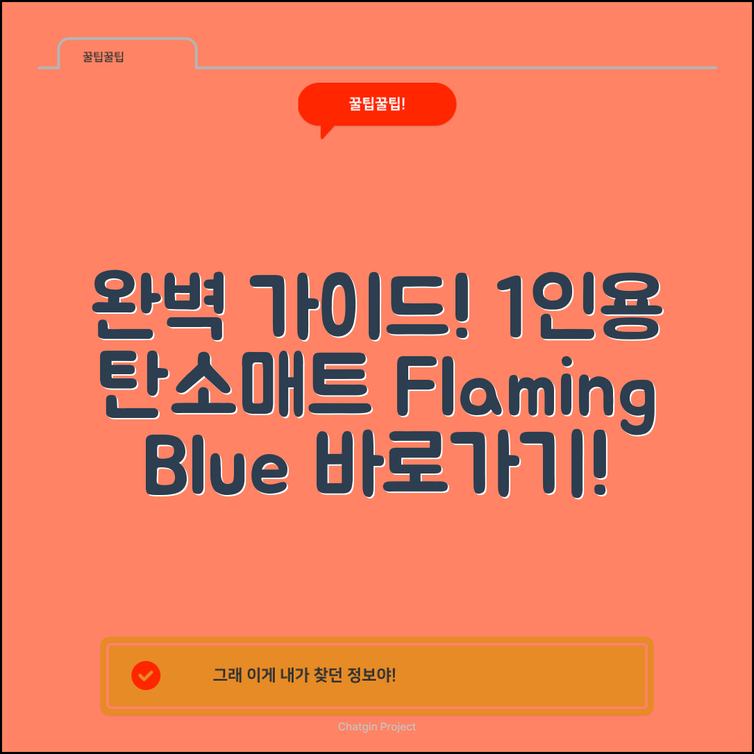 탄소매트 1인용 플라밍블루 완벽 가이드