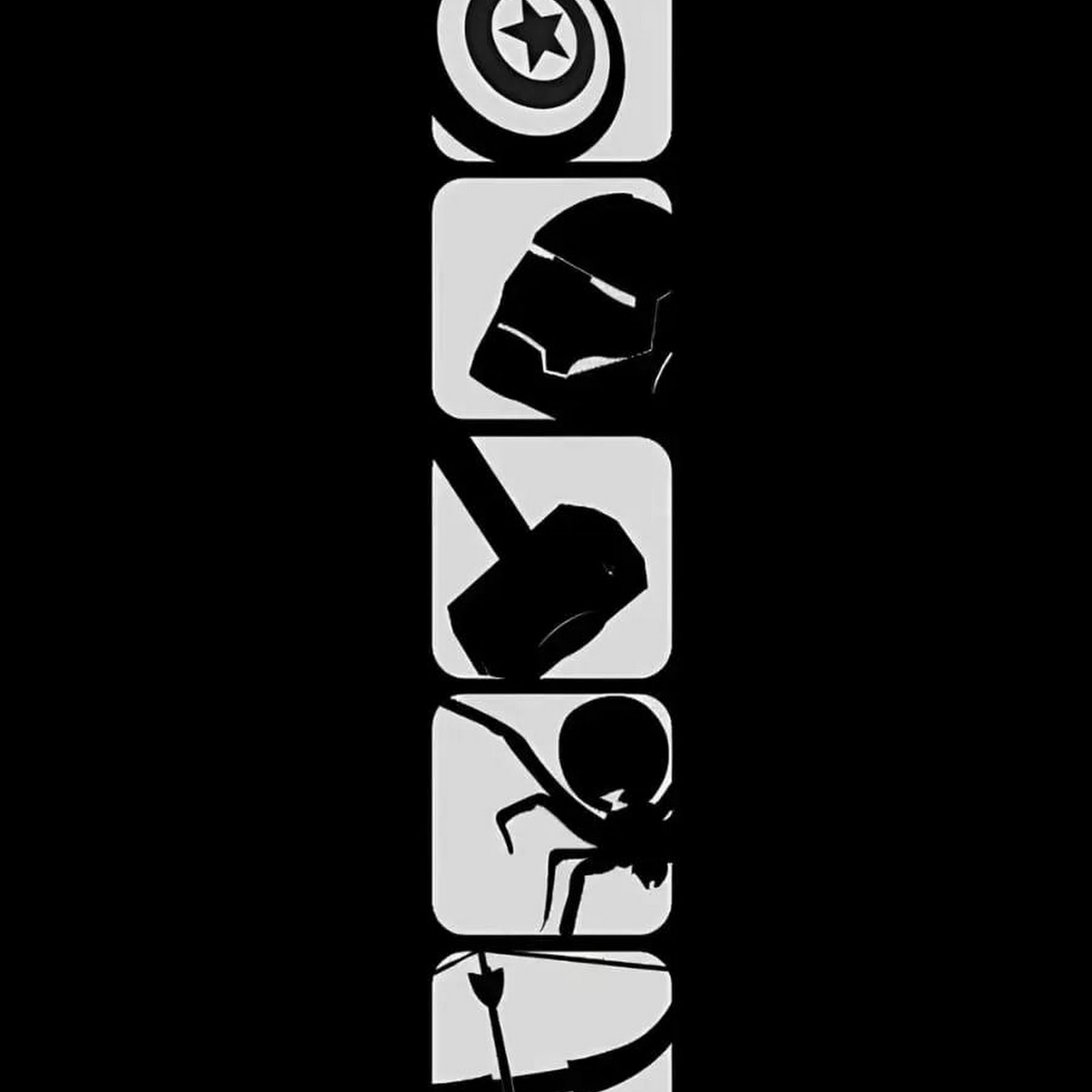 Download Marvel Comics, Superhero, Avengers, Black And White iPhone