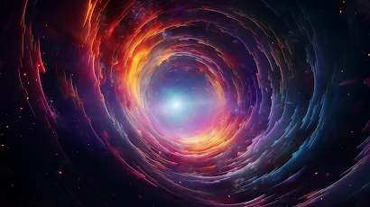 Ai Art, Illustration, Colorful, Wormhole, Digital Art 5K Wallpaper Background