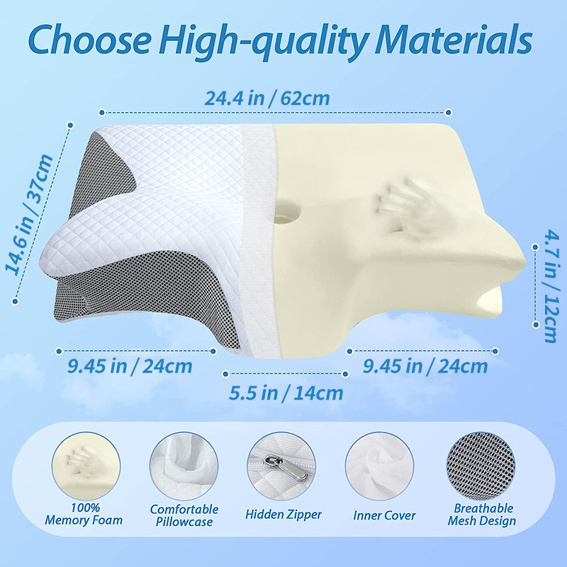 Butterfly-shaped Memory Foam Neck Support Pillow