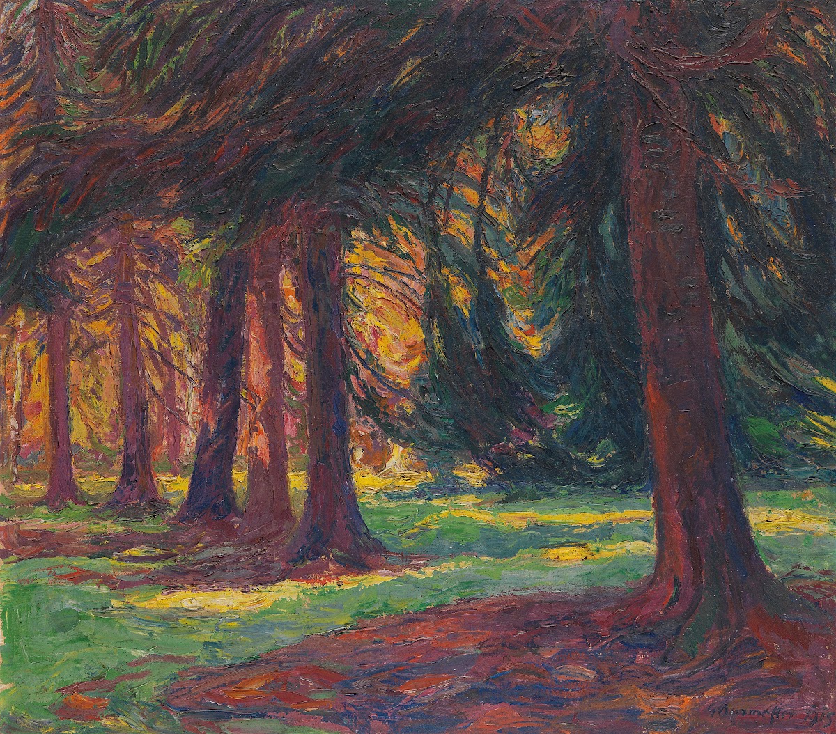 Herbstsonne im Walde 1915