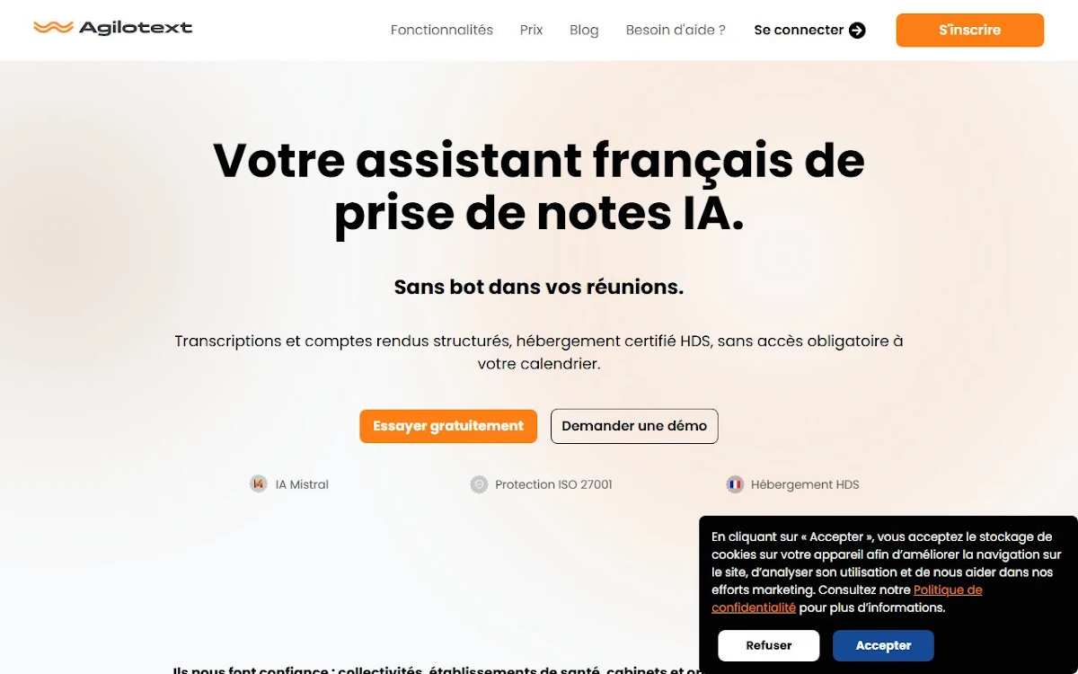 Captura de Agilotext