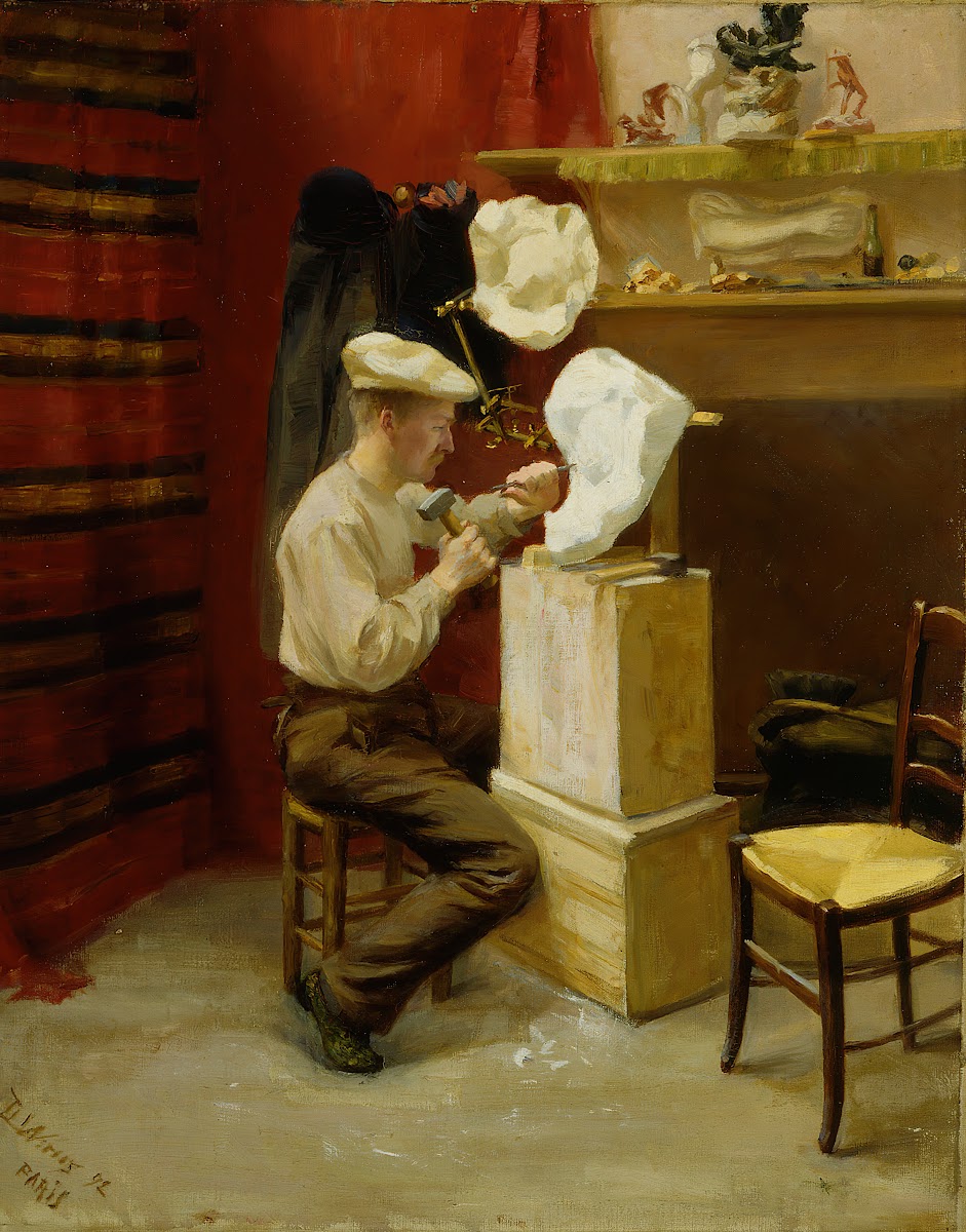Emil Wikström In His Studio In Paris 1892