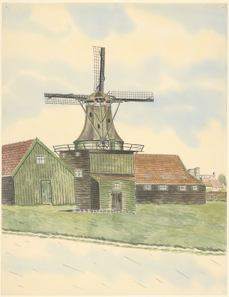 molens Blauwselmolen De Huisvrouw Blauwepad 1930 1940