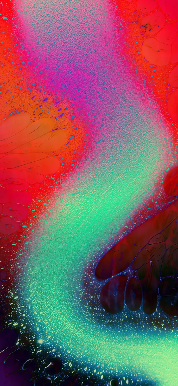 Abstract Vibrant Fluid Flow Pattern - Abstract Fluid Art Full HD iPhone Wallpaper (1284x2778)