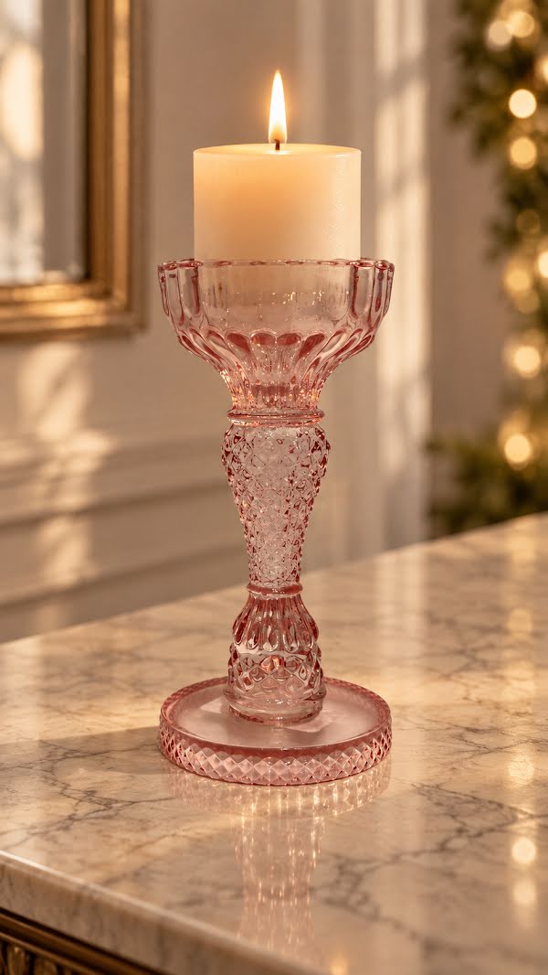 Candelabro Vidrio Color Surt
