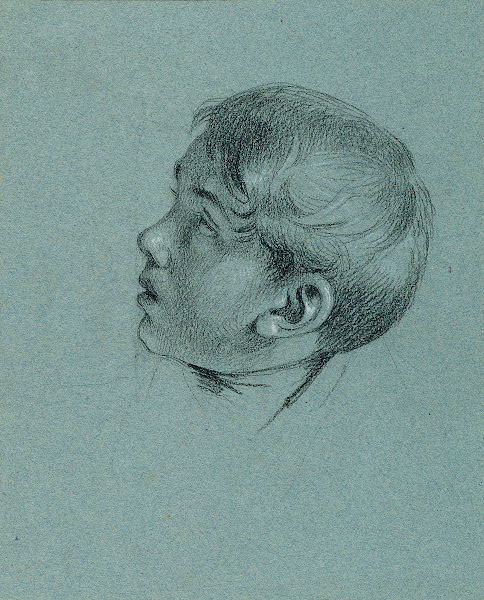 Kopfstudie eines Knaben zu Rückkehr des Kaisers Franz aus Pressburg before 1828