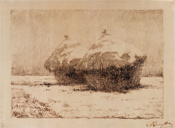Stacks in Snow 19th century