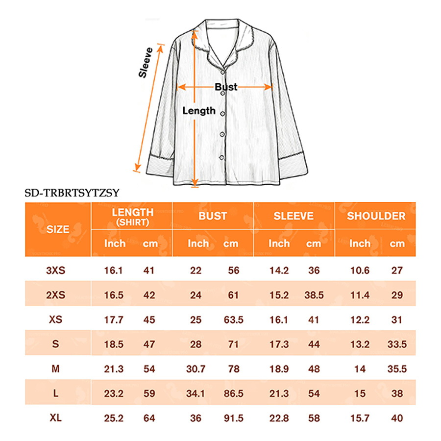 AOP Satin TRB Children's Pajamas Single Top