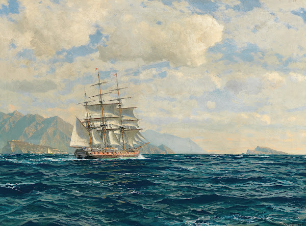 Three Master in the Strait of Messina