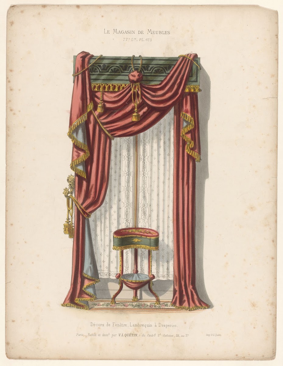 Décors de Fenêtre Lambrequin à Draperies 1832   1904