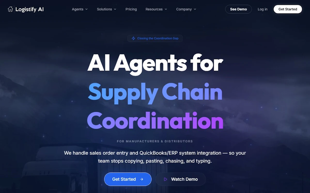 Captura de Logistify AI