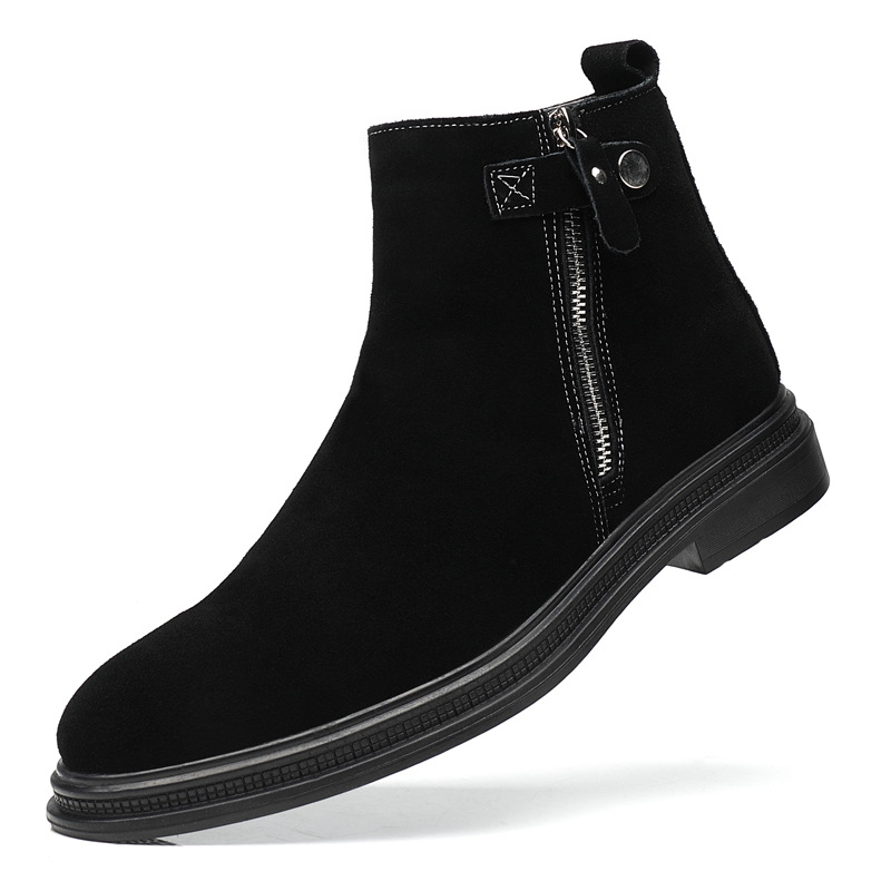 Herren Chelsea-Stiefel, Wildleder-Optik, gefüttert