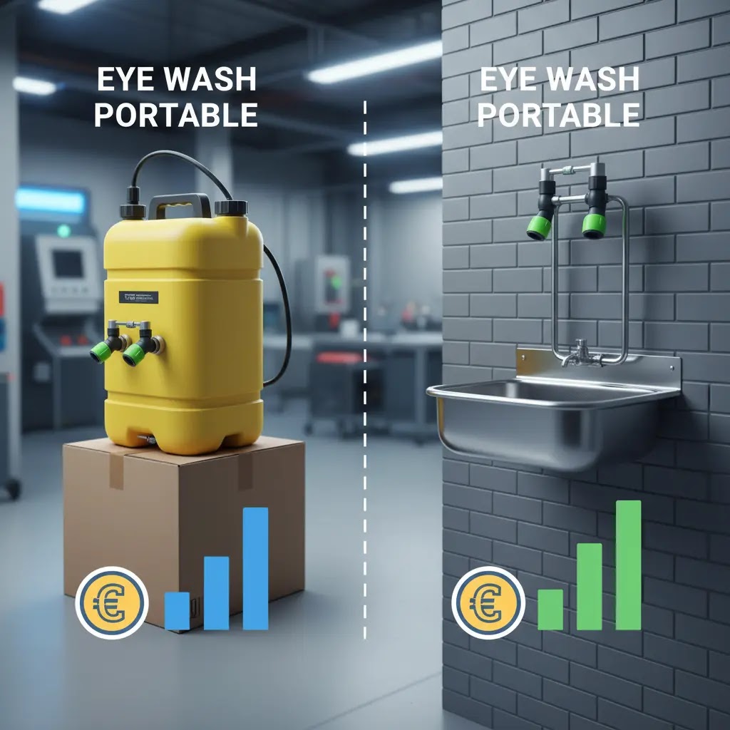 Perbandingan harga eye wash portable vs wall mounted