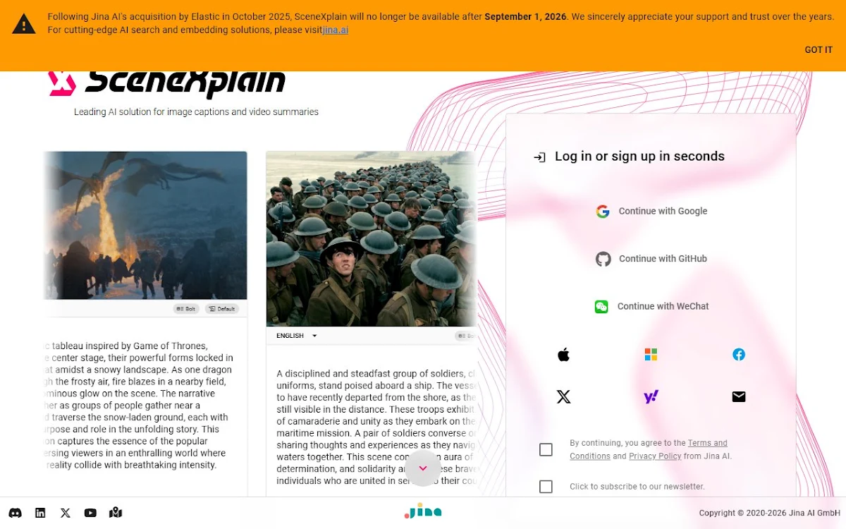 Captura de SceneXplain