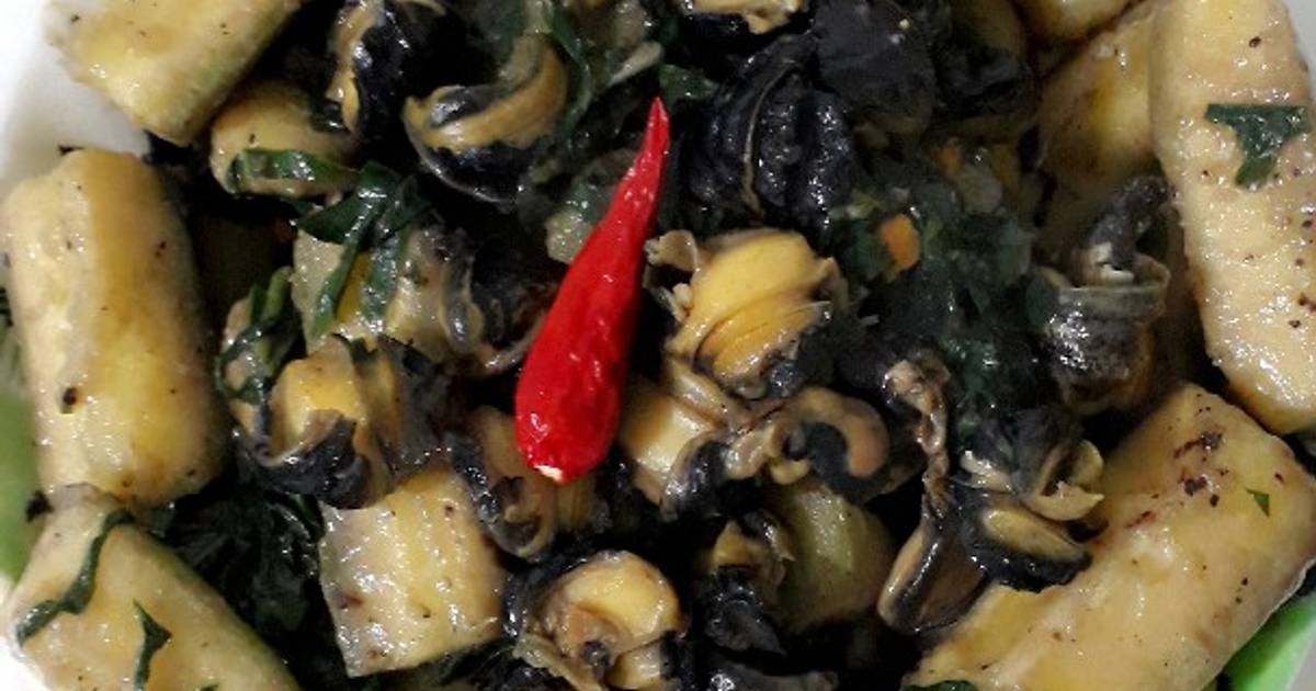 Ốc xào chuối