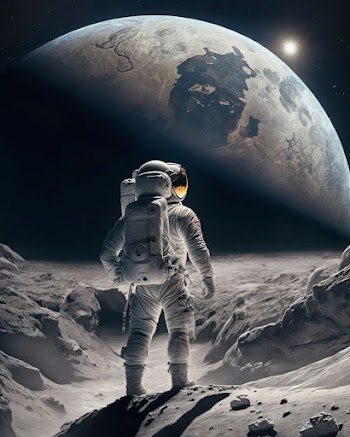 Astronaut Moon Picture