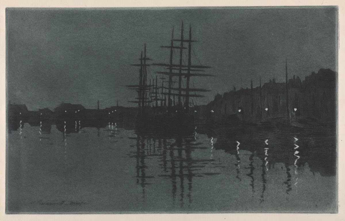 Effect of Moon at Dieppe c 1885