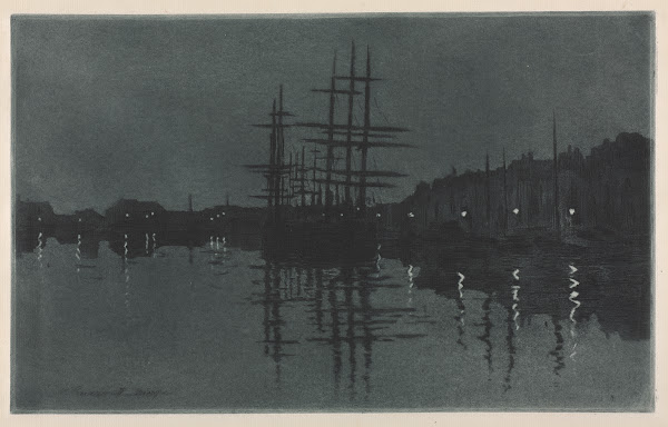 Effect of Moon at Dieppe c 1885