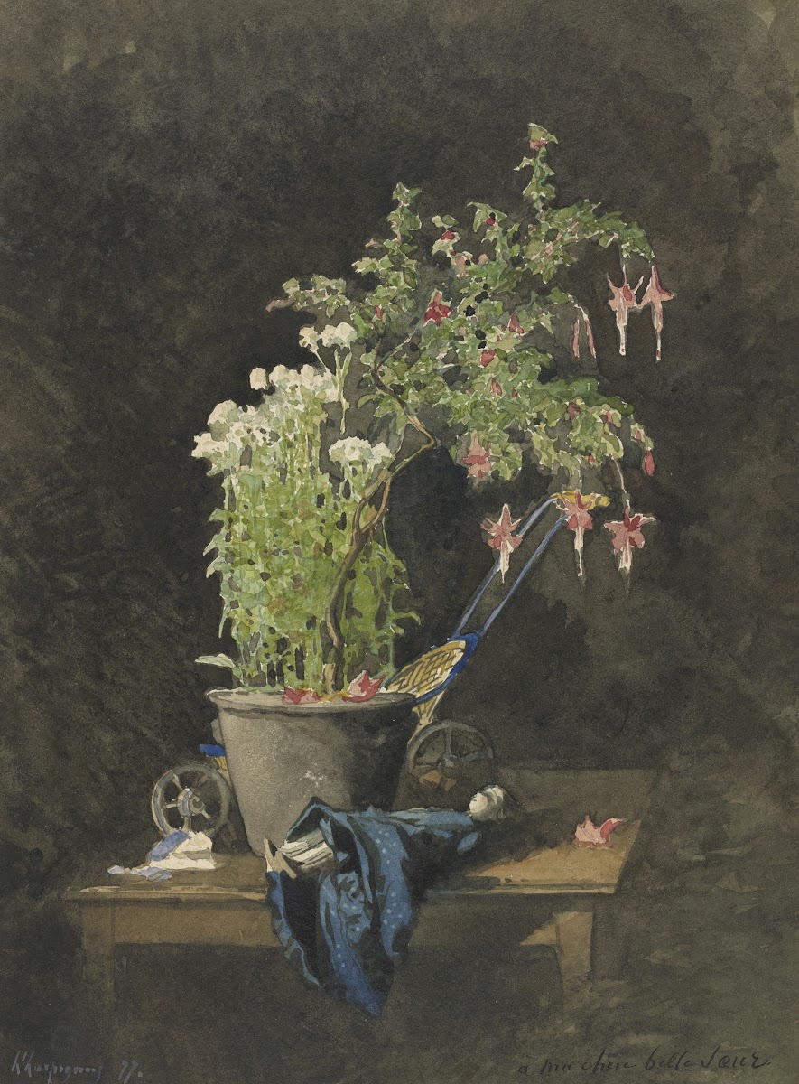 Dahlias Sur La Terrasse De Loustalet Saint Tropez 1923
