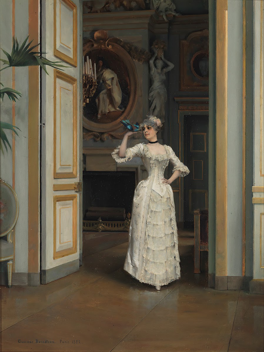 Woman With A Bird At The Castle Of Maison Laffitte 1882