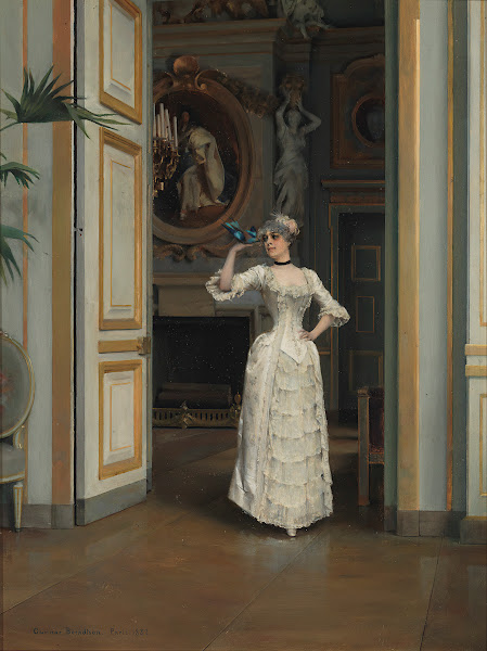 Woman With A Bird At The Castle Of Maison Laffitte 1882