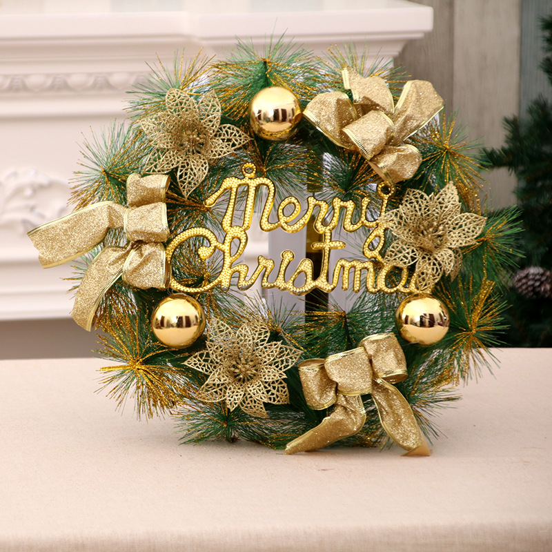 Decorative Christmas Wreath with Ornaments