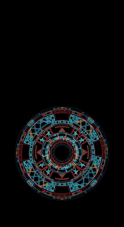 Dark Neon Tribal Pattern