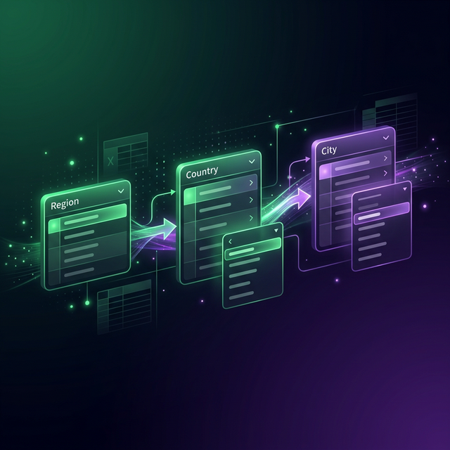 Dropdown Phụ Thuộc (Dependent Dropdown) Trong Excel: Tạo Danh Sách Liên Kết Tự Động