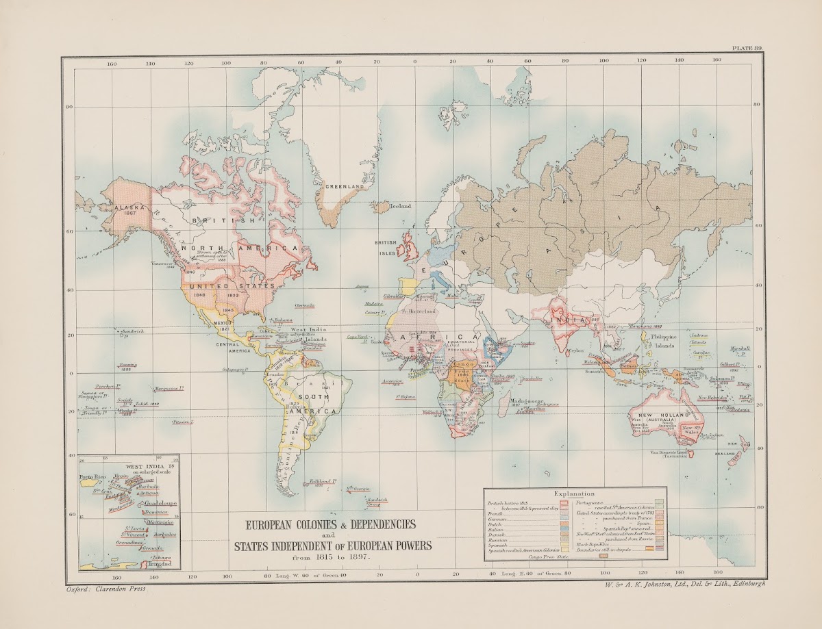 European Colonies and Dependencies and States independent of European Powers 181