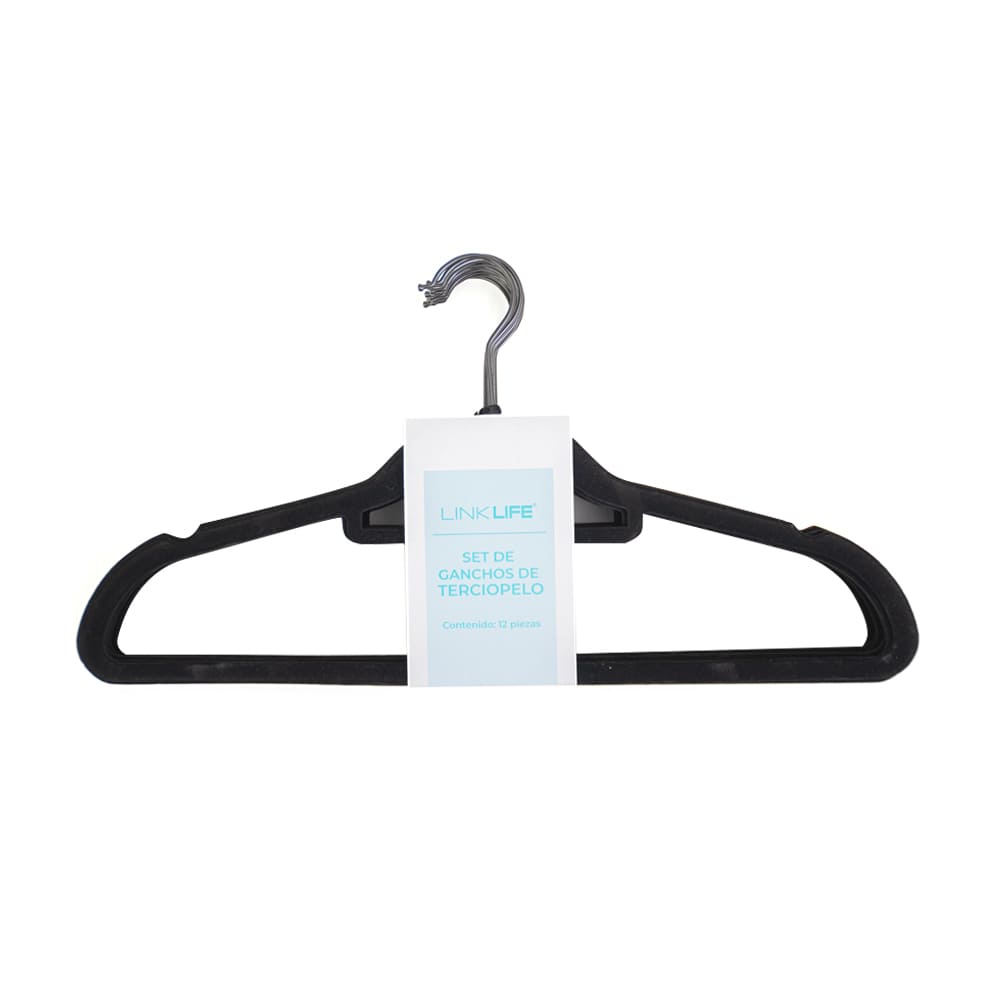 Set de ganchos de terciopelo Link Life™, 12 piezas